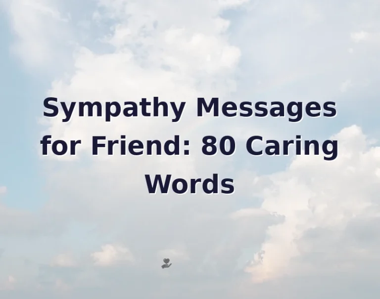 Sympathy Messages for Friend: 80 Caring Words