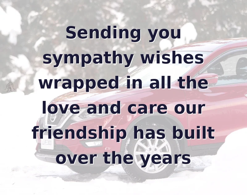 Sending you sympathy wishes wrapped in all the love and care our friendship has built over the years