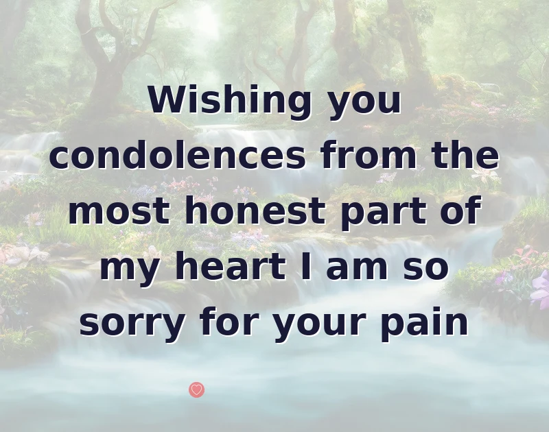 Wishing you condolences from the most honest part of my heart I am so sorry for your pain
