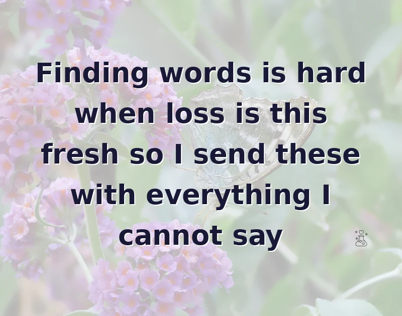 Finding words is hard when loss is this fresh so I send these with everything I cannot say